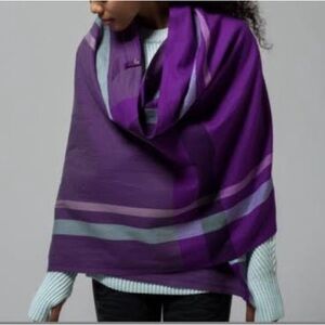 Ivivva Wrap Up and Go Scarf Black/Tender Violet/Slate (Wool and Cotton)